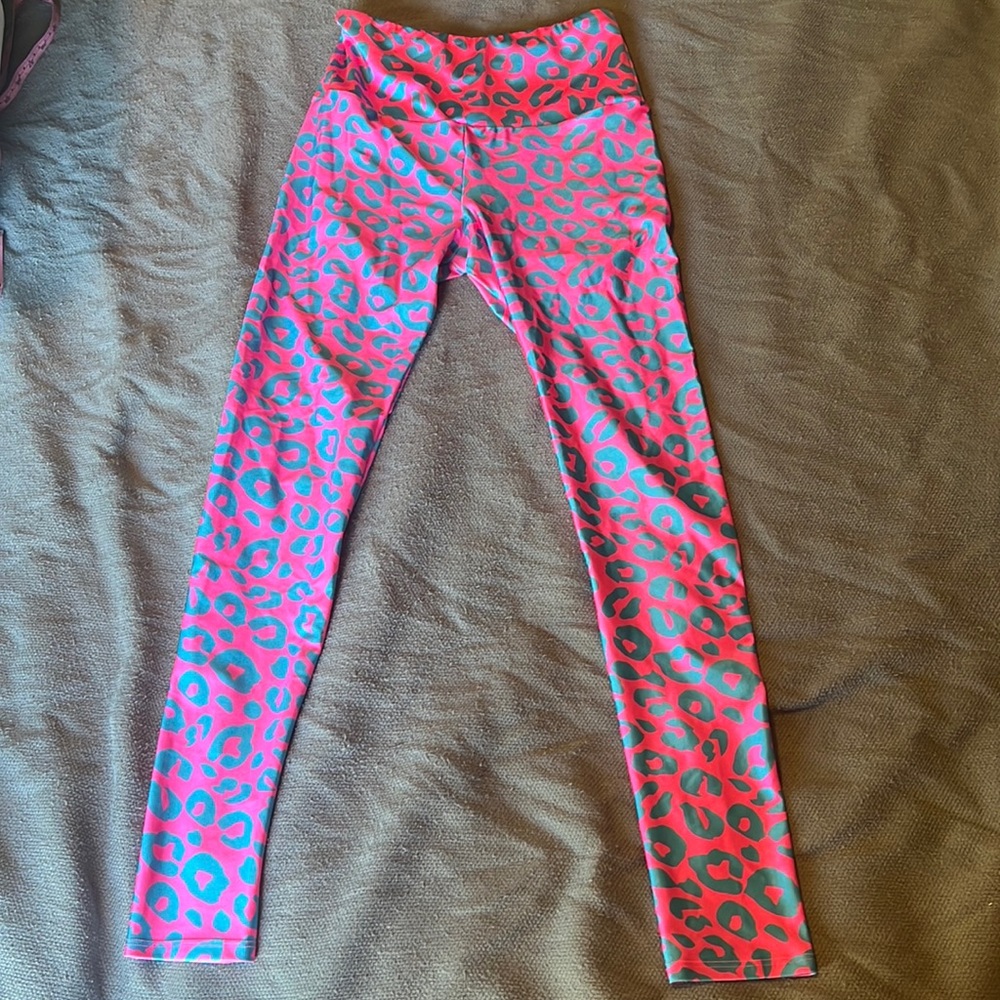 Goldsheep Pink/Blue Leopard Leggings